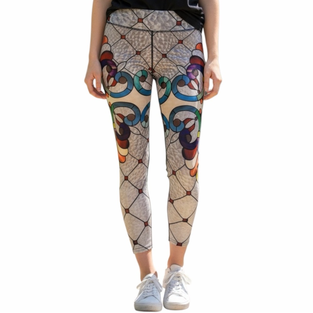 Eagle Rock WERKSHOP Stained Glass Artistic Compression Leggings - Medium